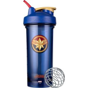 imageBlenderBottle Star Wars Shaker Bottle Pro Series Perfect for Protein Shakes and Pre Workout 28Ounce Darth Vader Helmet Pack of 1Captain Marvel