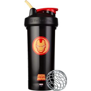 imageBlenderBottle Star Wars Shaker Bottle Pro Series Perfect for Protein Shakes and Pre Workout 28Ounce Darth Vader Helmet Pack of 1Iron Man Head