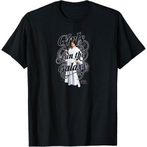 imageStar Wars  Leia Girls Run The World TShirtBlack