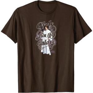 imageStar Wars  Leia Girls Run The World TShirtBrown