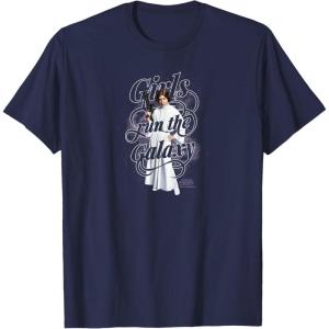 imageStar Wars  Leia Girls Run The World TShirtNavy Blue