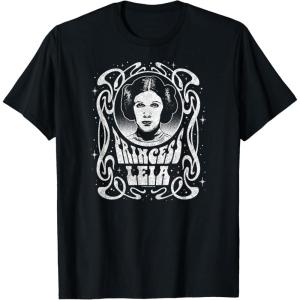 imageStar Wars  Princess Leia Art Nouveau TShirtBlack