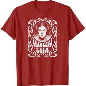 imageStar Wars  Princess Leia Art Nouveau TShirtCranberry Red
