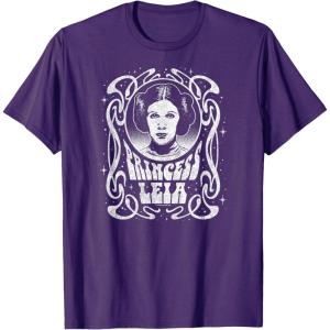 imageStar Wars  Princess Leia Art Nouveau TShirtPurple