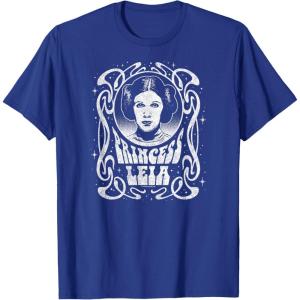 imageStar Wars  Princess Leia Art Nouveau TShirtRoyal Blue