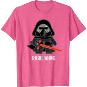 imageStar Wars Kylo Ren Ben Solo Too Long TShirtPink Heather