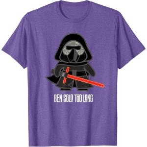 imageStar Wars Kylo Ren Ben Solo Too Long TShirtPurple Heather