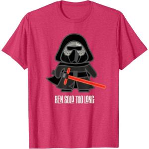 imageStar Wars Kylo Ren Ben Solo Too Long TShirtRed Heather