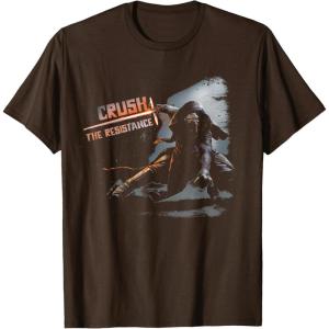 imageStar Wars Kylo Ren Crush the Resistance TShirt TShirtBrown