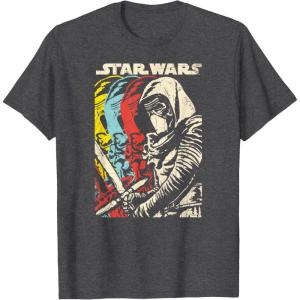 imageStar Wars Kylo Ren Episode 7 Color Copies Graphic TShirtDark Heather Grey