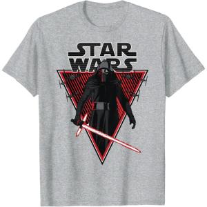 imageStar Wars Kylo Ren Lightsaber Poster TShirtHeather Grey