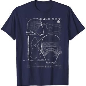 imageStar Wars Kylo Ren Mask Schematic TShirtNavy Blue