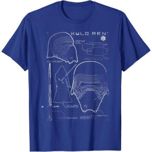 imageStar Wars Kylo Ren Mask Schematic TShirtRoyal Blue