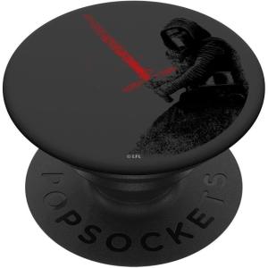 imageStar Wars Kylo With Red Lightsaber Distressed Art PopSockets Standard PopGripStandard
