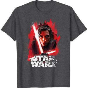 imageStar Wars Last Jedi Kylo Ren Paint Portrait Graphic TShirt TShirtDark Heather Grey