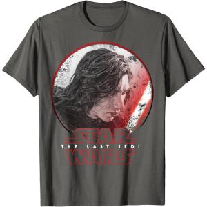 imageStar Wars Last Jedi Kylo Ren Sketch Portrait Graphic TShirt TShirtAsphalt Grey