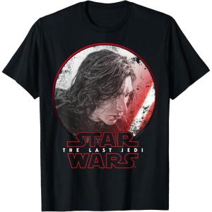 imageStar Wars Last Jedi Kylo Ren Sketch Portrait Graphic TShirt TShirtBlack