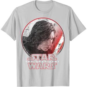 imageStar Wars Last Jedi Kylo Ren Sketch Portrait Graphic TShirt TShirtSilver Grey