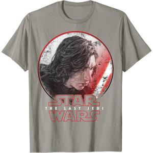 imageStar Wars Last Jedi Kylo Ren Sketch Portrait Graphic TShirt TShirtSlate Grey