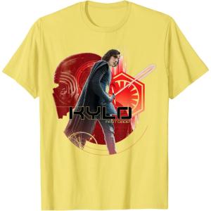 imageStar Wars Last Jedi Kylo Ren Watch Your Back Graphic TShirt TShirtLemon Yellow