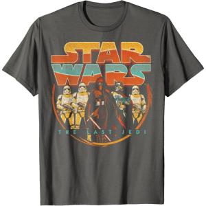 imageStar Wars Last Jedi Vintage Retro Kylo Ren Graphic TShirt TShirtAsphalt Grey