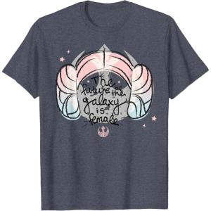 imageStar Wars Princess Leia The Future is Female TShirtHeather Blue
