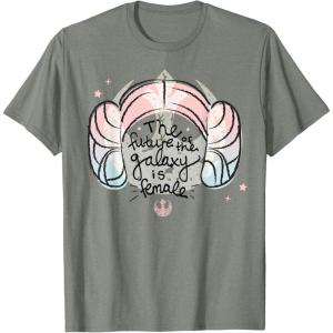 imageStar Wars Princess Leia The Future is Female TShirtOlive Heather