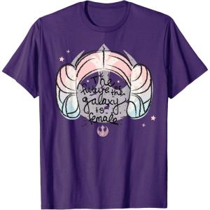 imageStar Wars Princess Leia The Future is Female TShirtPurple