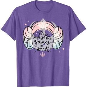 imageStar Wars Princess Leia The Future is Female TShirtPurple Heather