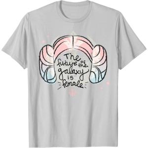 imageStar Wars Princess Leia The Future is Female TShirtSilver Grey