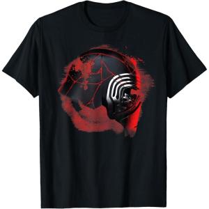 imageStar Wars Rise of Skywalker Kylo Ren Helmet Damage TShirtBlack