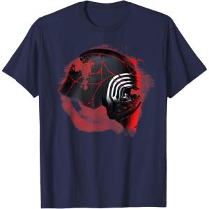 imageStar Wars Rise of Skywalker Kylo Ren Helmet Damage TShirtNavy Blue