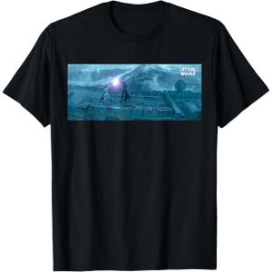 imageStar Wars Rise of Skywalker Rey and Kylo Ren Sea Duel TShirtBlack