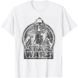 imageStar Wars The Force Awakens Kylo Ren Distressed Portrait TShirtWhite
