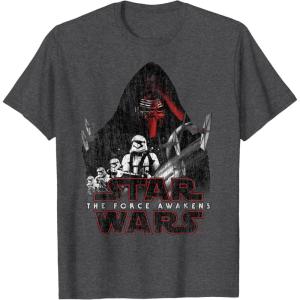 imageStar Wars The Force Awakens Kylo Ren First Order TShirtDark Heather Grey
