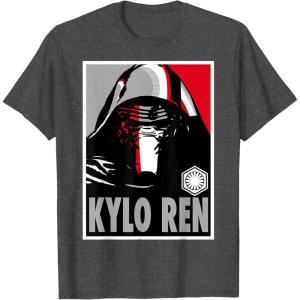 imageStar Wars The Force Awakens Kylo Ren Poster TShirtDark Heather Grey