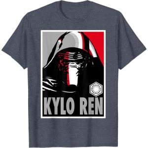 imageStar Wars The Force Awakens Kylo Ren Poster TShirtHeather Blue
