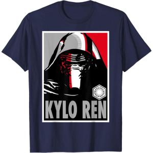 imageStar Wars The Force Awakens Kylo Ren Poster TShirtNavy Blue