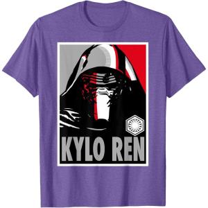 imageStar Wars The Force Awakens Kylo Ren Poster TShirtPurple Heather