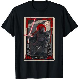 imageStar Wars The Last Jedi Halloween Kylo Ren Tarot Card TShirtBlack