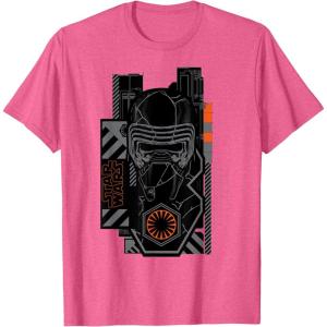 imageStar Wars The Rise of Skywalker Kylo Ren Badge TShirtPink Heather