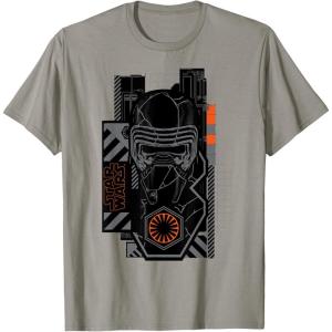imageStar Wars The Rise of Skywalker Kylo Ren Badge TShirtSlate Grey
