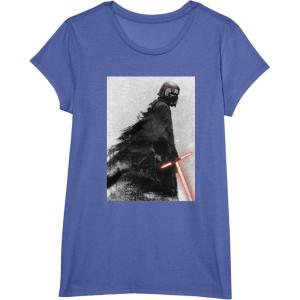 imageStar Wars The Rise of Skywalker Kylo Ren Memory TShirtBright Blue Heather