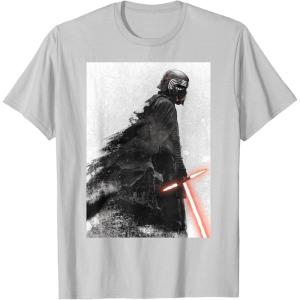 imageStar Wars The Rise of Skywalker Kylo Ren Memory TShirtSilver Grey