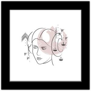 imageTrends International Gallery Pops Star Wars Saga  MidCentury Modern Princess Leia Wall Art Wall Poster 12quot x 12quot Black Framed VersionBlack Framed Version