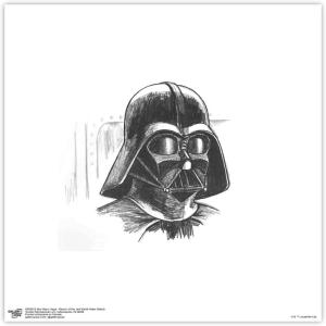 imageTrends International Gallery Pops Star Wars Saga  Return of the Jedi Darth Vader Sketch Wall Art Wall Poster 1200quot x 1200quot Black Frame VersionUnframed Version