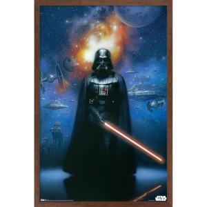 imageTrends International Star Wars Saga  Vader in Space Wall Poster 22375quot x 34quot Premium Unframed VersionMahogany Framed Version