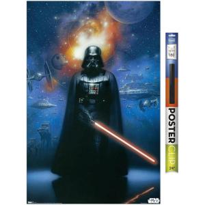imageTrends International Star Wars Saga  Vader in Space Wall Poster 22375quot x 34quot Premium Unframed VersionPremium Poster  Clip Bundle