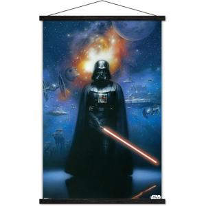 imageTrends International Star Wars Saga  Vader in Space Wall Poster 22375quot x 34quot Premium Unframed VersionPremium Print and Black Hanger Bundle