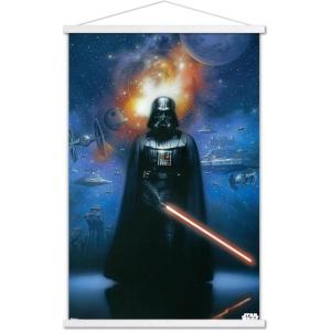 imageTrends International Star Wars Saga  Vader in Space Wall Poster 22375quot x 34quot Premium Unframed VersionPremium Print and White Hanger Bundle